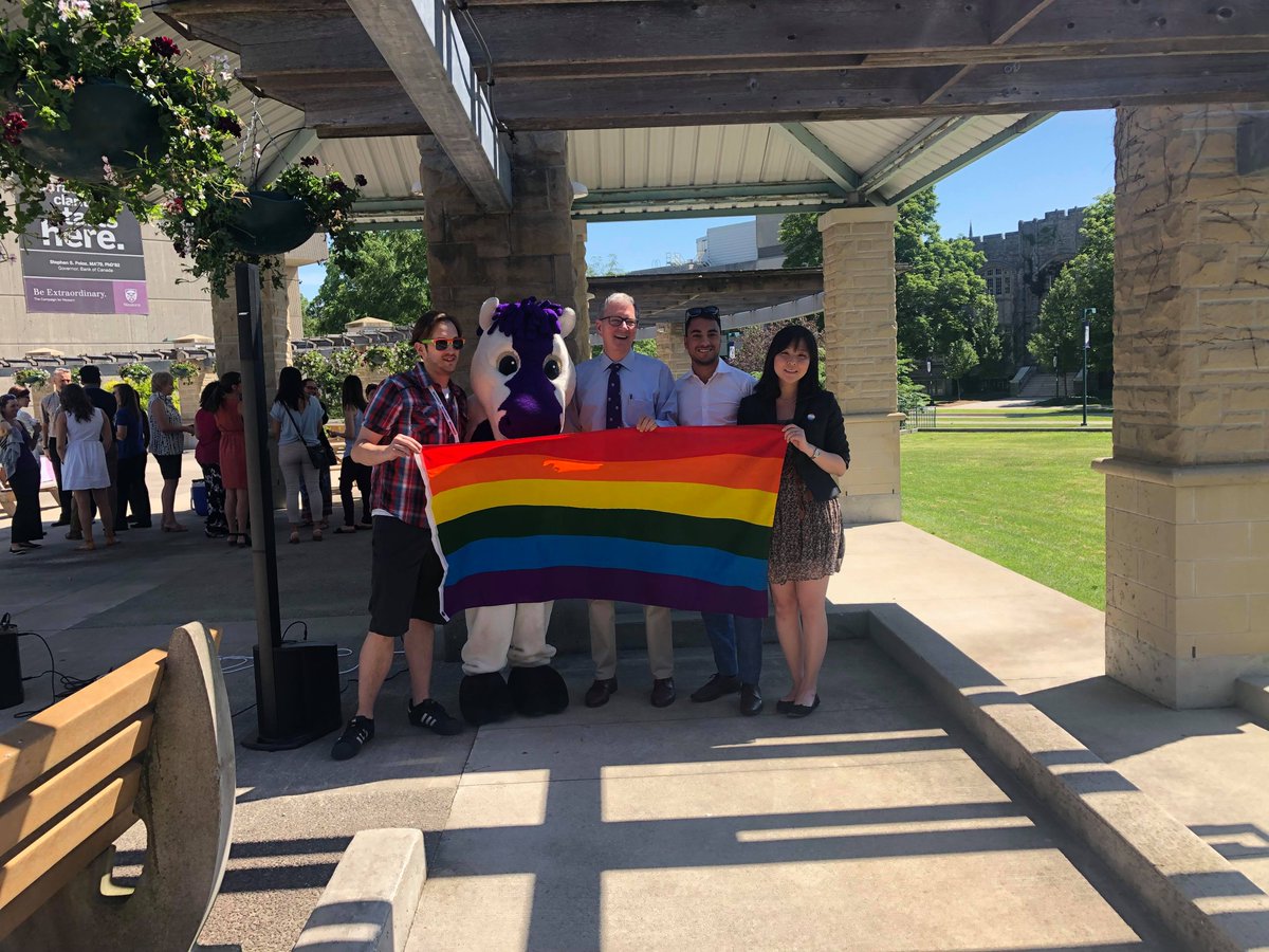 westernsogs's tweet photo. Yesterday @WesternSOGS was at @WesternU's Out in the Sun Pride flag raising ceremony. We stand in solidarity with and are allies to our LGBTQ2IA+ members. 🏳️‍🌈#ShowYourPride #SOGSPride #PurpleandProud #GradLifeWesternU #StickwithSOGS https://t.co/NXcAZBznLj