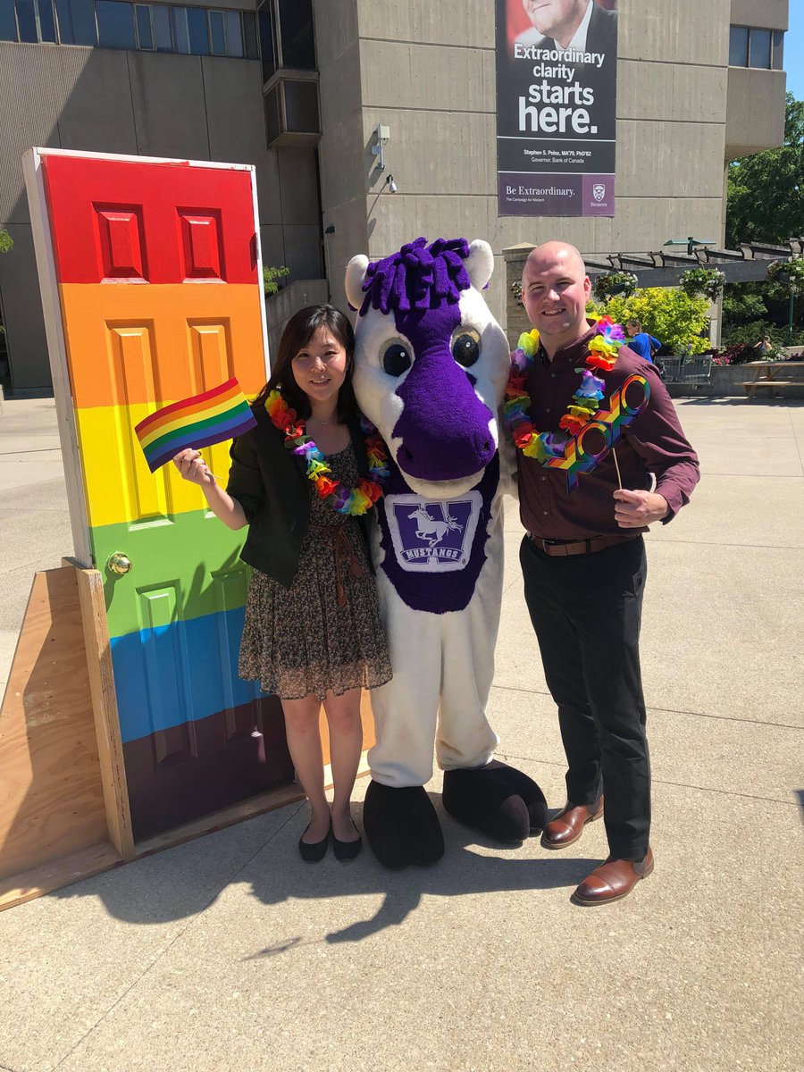 westernsogs's tweet photo. Yesterday @WesternSOGS was at @WesternU's Out in the Sun Pride flag raising ceremony. We stand in solidarity with and are allies to our LGBTQ2IA+ members. 🏳️‍🌈#ShowYourPride #SOGSPride #PurpleandProud #GradLifeWesternU #StickwithSOGS https://t.co/NXcAZBznLj