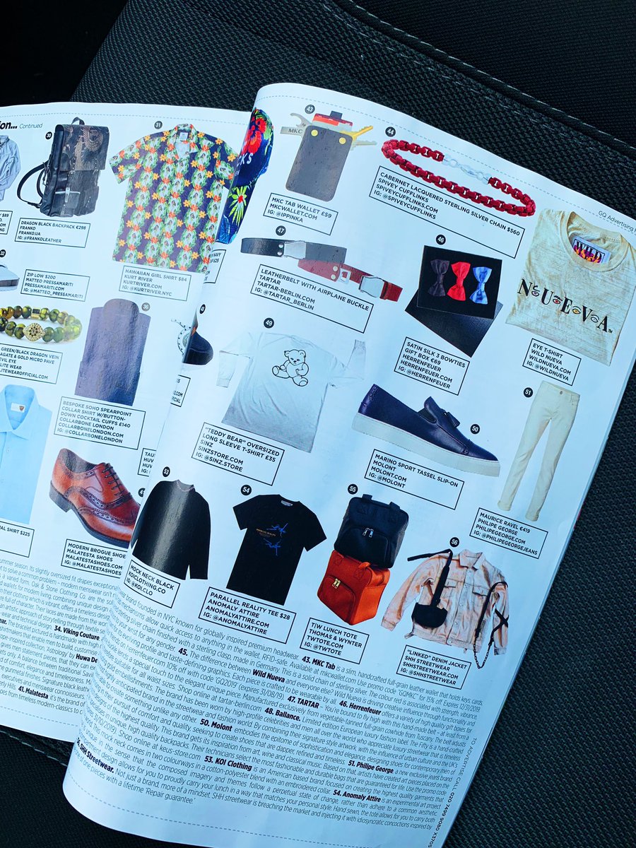 TbirdNueva's tweet photo. Just a “small brand” from a “small city” in the August 2019 issue of @BritishGQ https://t.co/pgxCUaKMih