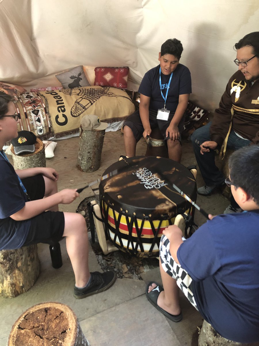 vicandsar's tweet photo. We visited Goat Island and learned about Mi’kmaq history today #UnamakiPTECH  #IBMYouth #IBMVolunteers @LynnClarkIBM https://t.co/R7UgQ0gcR8