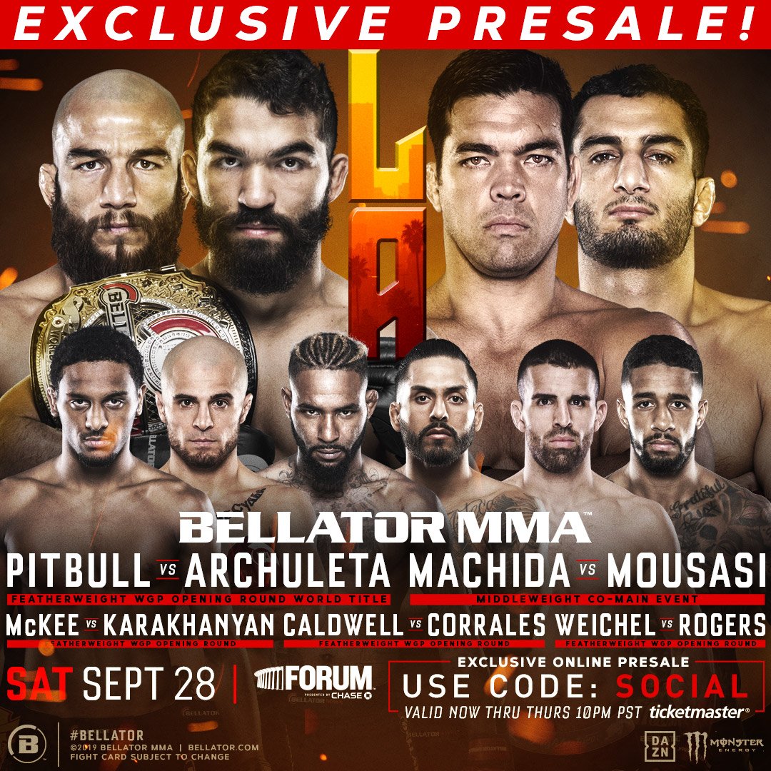 🎟 Your exclusive pre-sale tix are available for purchase NOW!!
Click the links below to get yours before our pre-sale ends tomorrow!

#Bellator226 in San Jose 👉 bit.ly/Bellator-226
#Bellator228 in LA 👉 bit.ly/Bellator-228
