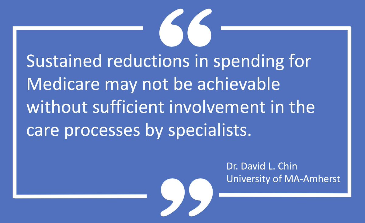 @UMassSHPHHS researcher finds that #specialists may be the key to managing cost in #Medicare #AccountableCareOrganizations. bit.ly/2Lkf4J7 @JAMA_current