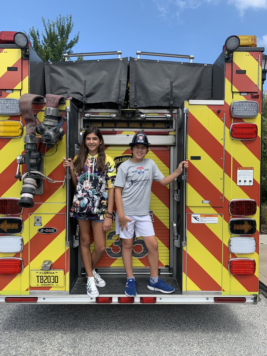HillsFireRescue's tweet photo. SAFETY SUPERHEROES: E35-B and our Public Education team partnered with @TampaHillsLib for our monthly Safety Superhero Academy. Our #JrFirefighters were excited to meet our first responders as they learned to to practice fire drills in their home.
#HCFREducates #MyHillsborough https://t.co/tTZqATmlvr