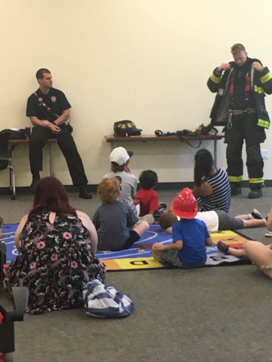 HillsFireRescue's tweet photo. SAFETY SUPERHEROES: E35-B and our Public Education team partnered with @TampaHillsLib for our monthly Safety Superhero Academy. Our #JrFirefighters were excited to meet our first responders as they learned to to practice fire drills in their home.
#HCFREducates #MyHillsborough https://t.co/tTZqATmlvr
