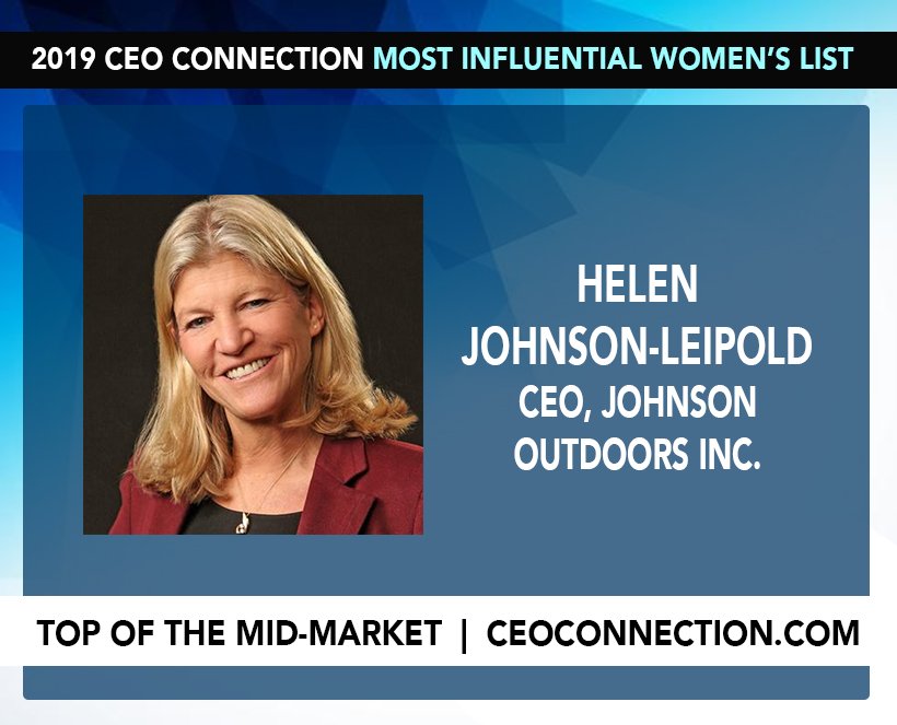 CEOConnection's tweet photo. Congratulations Helen Johnson-Leipold of Johnson Outdoors Retail Store for being one of the top women in the mid-market!
#ceoconnection #ceoc #influentialwomen #midmarketleaders #ceowomen #ceonetworking #topofthemidmarket #midmarket https://t.co/5xNnI1qJjj