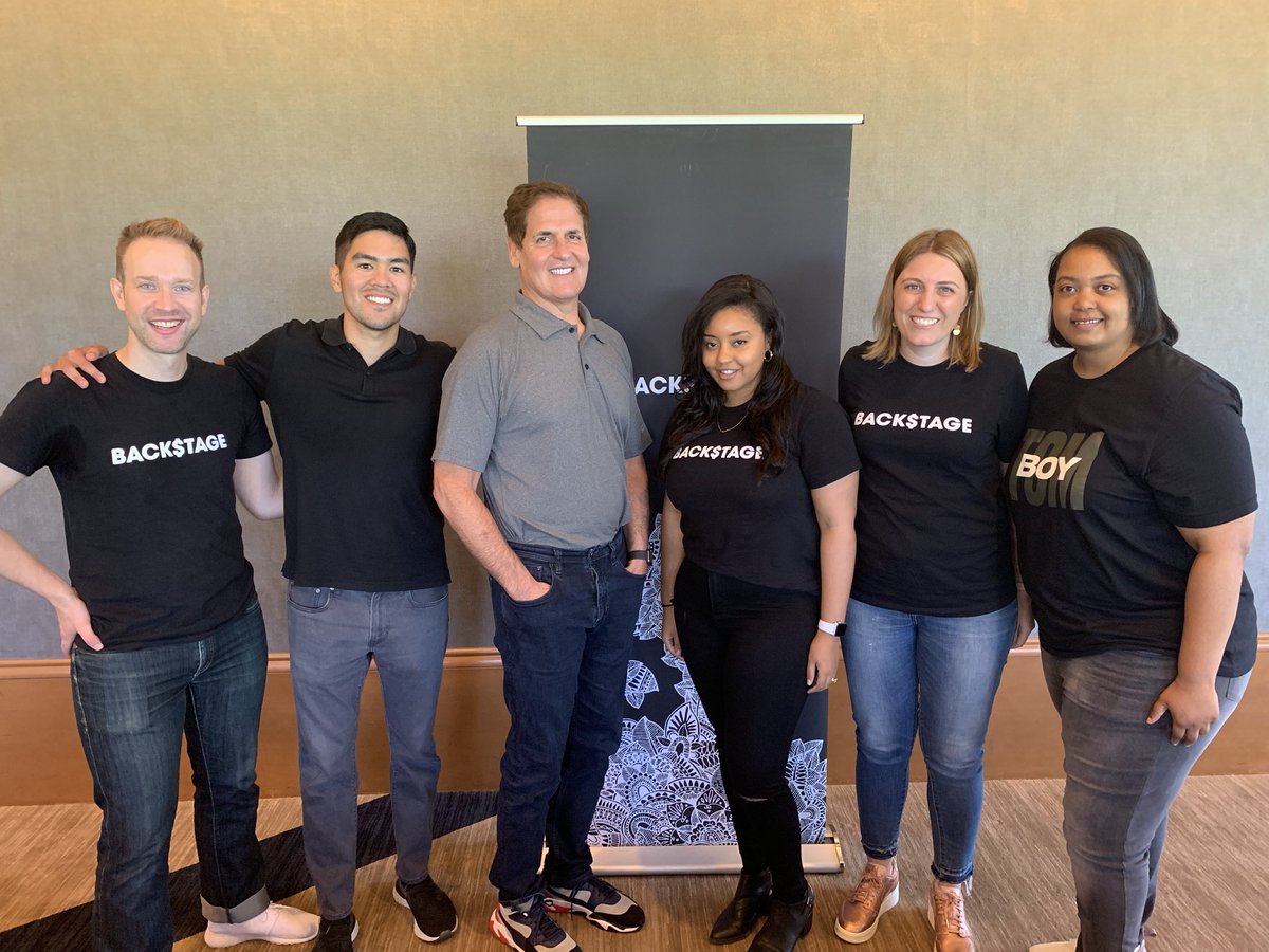 Thank you @mcuban for taking time to meet with some of the @Backstage_Cap Headliners today! Your feedback and encouragement was wonderful to hear 🙌🏼💜