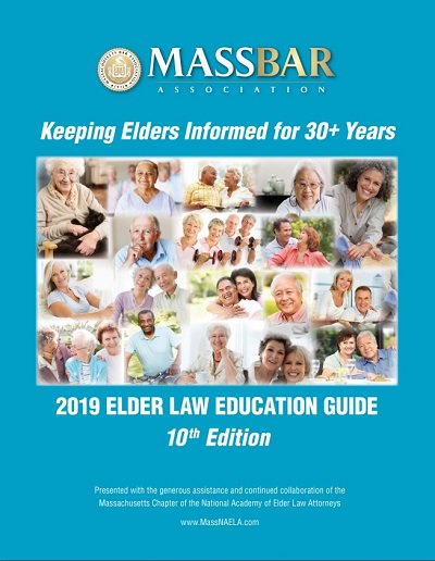MassBar's tweet photo. The 2019 Elder Law Education Guide is the Massachusetts Bar Association’s resource guide on a wide range of legal issues affecting the lives of seniors. It's available for FREE on our website. https://t.co/ujeyFJO1rV https://t.co/wdbyansiaD