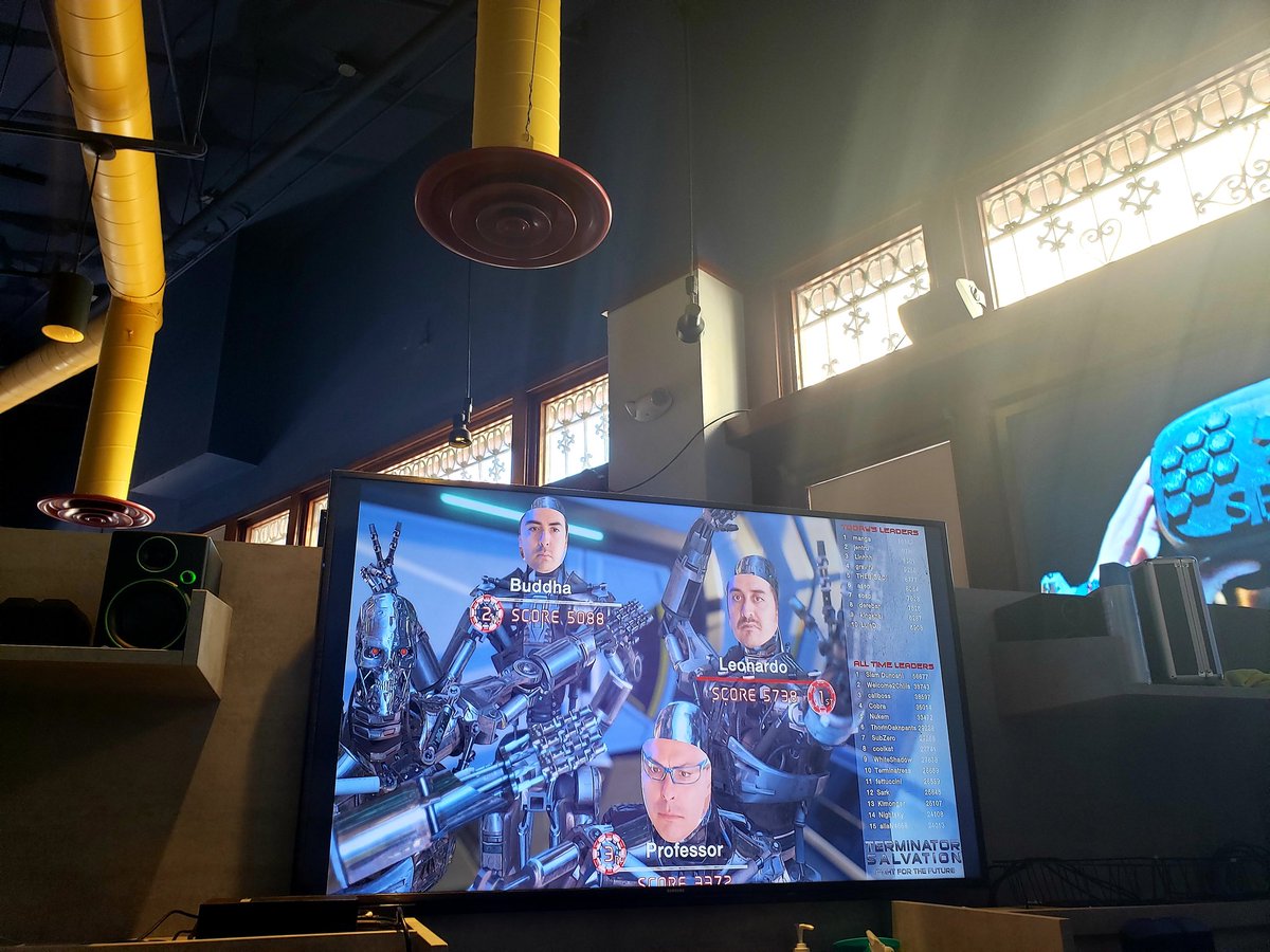 CrazyMustang's tweet photo. At The @VRSpaces for #TerminatorSalvation: Fight For The Future as a birthday present to Daniel #VR #VRSpaces #Spaces #IrvineSpectrum #Irvine #VirtualReality #SpacesVR #Terminator #IrvineCA #SpectrumCenter #Oculus #IrvineSpectrumCenter #ShootSomeTerminators #SkyNet #BeyondReality https://t.co/8CSJE9FjFs