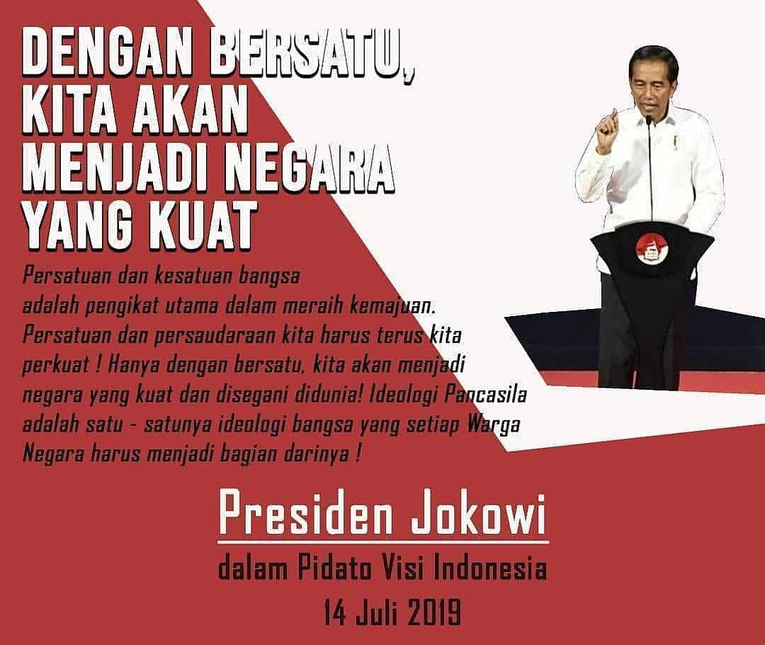 InfoNKR1's tweet photo. "Dengan Persatuan Kita Akan Menjadi Negara Yang Kuat"

_Ir. H. Joko Widodo_ https://t.co/MfbwUbf2Vf