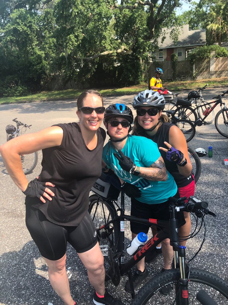 Police Bike training in this heat has me all 🥵🥵🥵, but these fellow #ladycops keep me going