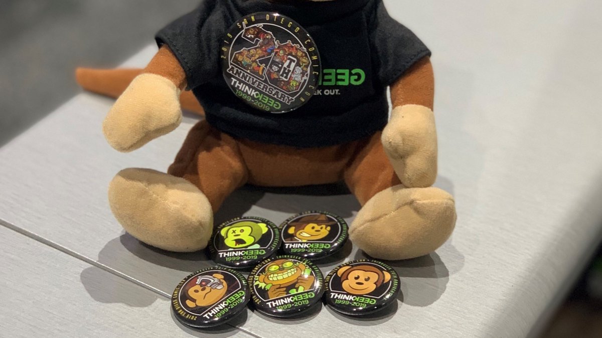 Ready to complete your 2019 Timmy button set? Collect one each day and get the 20th anniversary chase button on Sunday! Today's button: Terminator Timmy. Stop by our booth and give us your best 'I'll be back' #SDCC #SDCC19