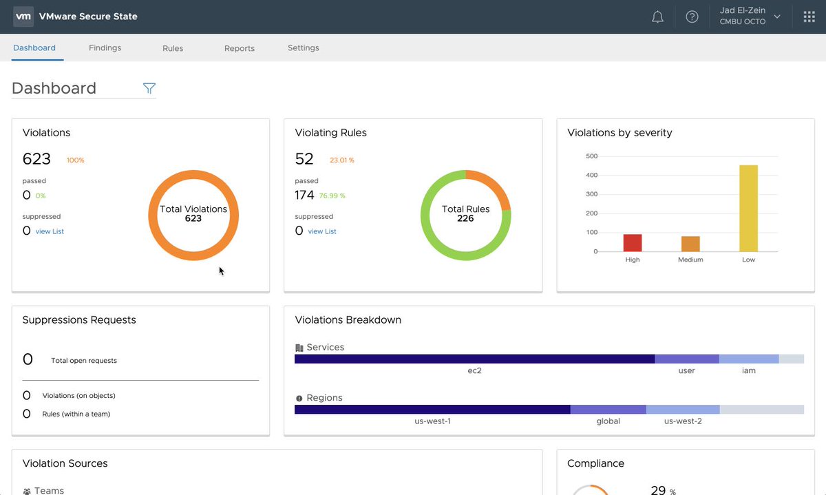 virtualjad's tweet photo. Got VMware #SecureState all setup for my AWS account -- and I'm instantly regretting it (or incredibly grateful, depending on how you look at it). Up next, Azure. https://t.co/WBDjDNGxUy https://t.co/uP1Qa5zrq8
