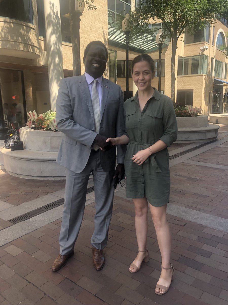HardwiredOrg's tweet photo. Lena Smith, Hardwired’s program director, met with Phillip Jada Natana, Ambassador of South Sudan. Hardwired is excited to partner with the government of South Sudan to support constitutional reform efforts! #HardwiredGlobal #SouthSudan #HardwiredForFreedom https://t.co/OioPFftHFI