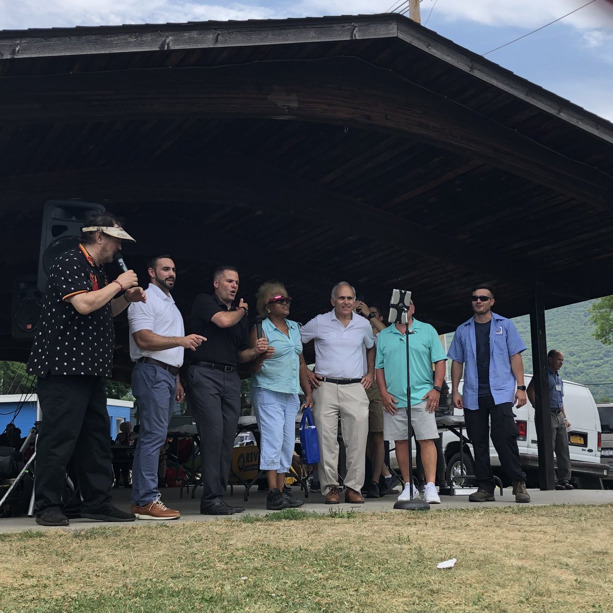 Earlier today, at the Senior Picnic at the Memorial Park in the city of Beacon