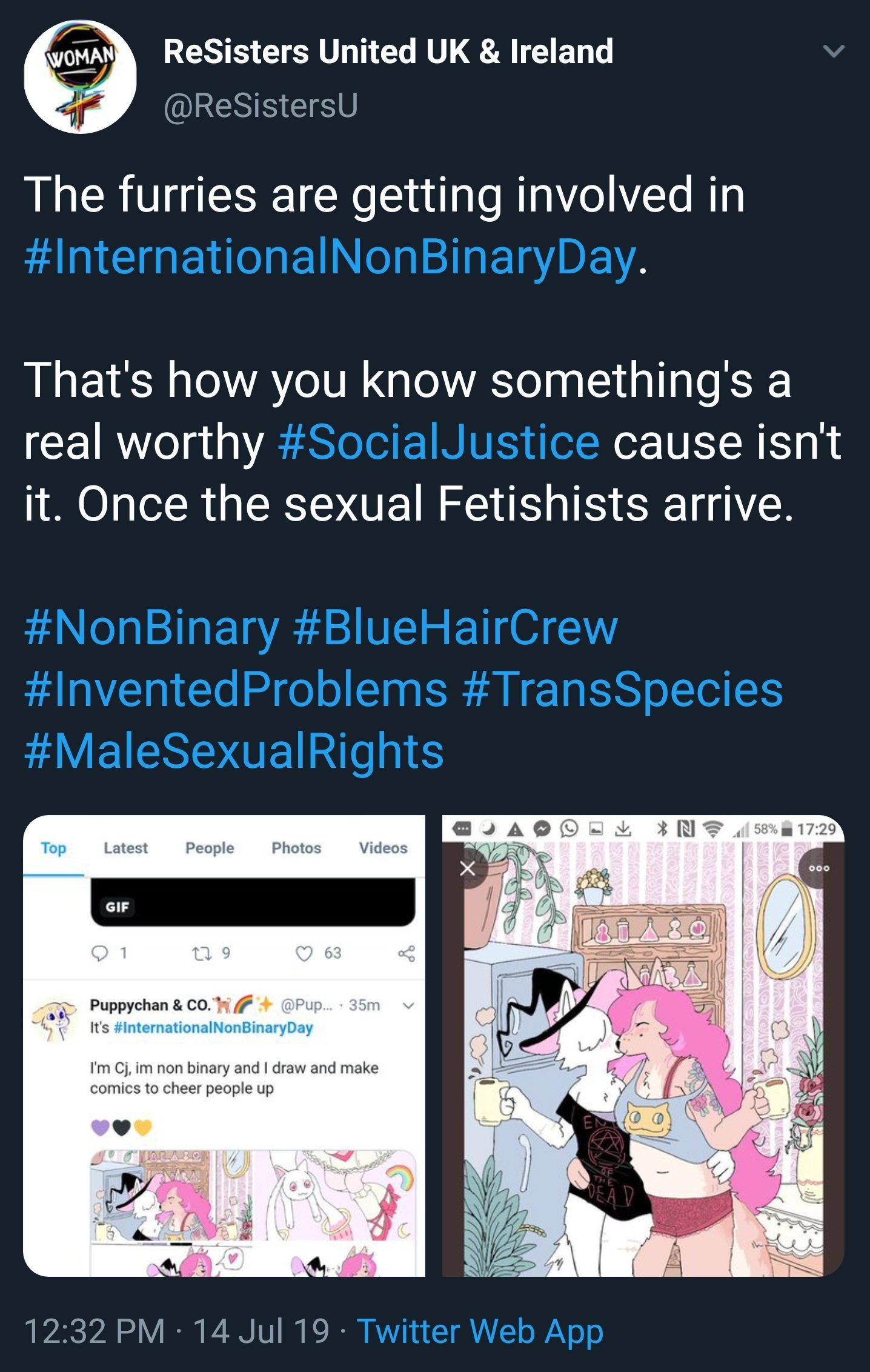 Transspecies Porn - ðŸ¦– ReSisters United UK & Ireland ðŸ¦– on Twitter: \