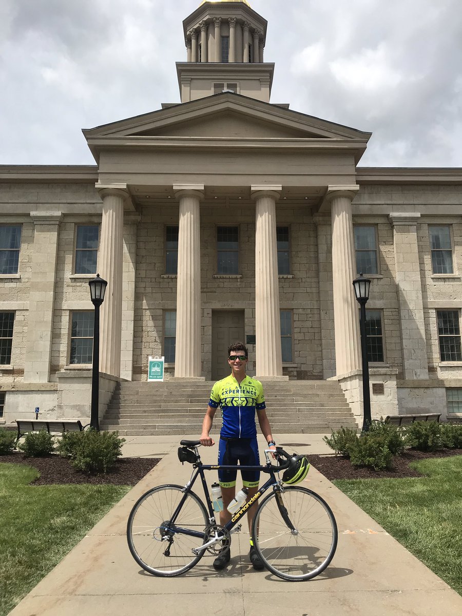 Haven’t tweeted in a while but today we made it to Iowa City. Just about three weeks left in the trip and we are all really hitting our strides as cyclist