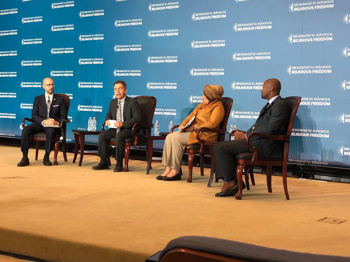 IPP_FoRB's tweet photo. #IPPFoRB takes the stage at the #IRFMinisterial General Session to discuss how parliamentarians can work together to advance #FoRB. Thanks to moderator @KnoxThames of the @StateDept for the good discussion. #Article18ForAll https://t.co/wqKpkwguFK