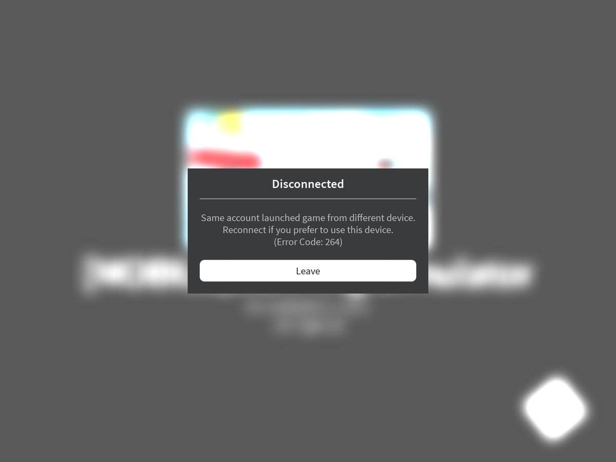 Error Code 264 Roblox