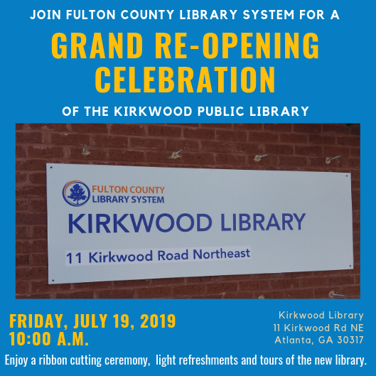 fulcolibrary's tweet photo. Who is ready to see the newly renovated #kirkwood Library? Join us this Friday at 10 a.m. for a grand re-opening event/celebration! #librariestransform #summerreading #summeratthelibrary #kirkwoodlibrary https://t.co/kdxkUPuYIg