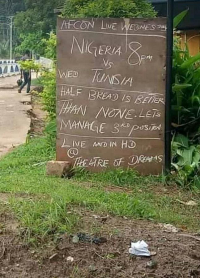 accesspredict's tweet photo. #TUNNGR

If only we were allowed to wear our good luck jersey, maybe we would be playing the final..
Anyways congratulation naija..🎉🎐

Half bread if better than none 🙄🙄🙄 https://t.co/gG7n2VPrzR