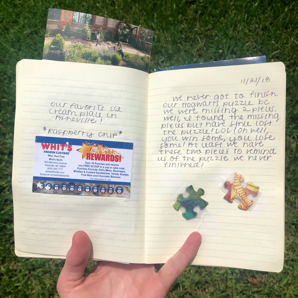 hiitaylorblake's tweet photo. I used this journal to document every memory from the moment I met her, then I used it to ask her to be my girlfriend. For the past 3 years we’ve been filling it with memories &amp; mementos, today I realized that it’s almost full. On to the next journal of memories baby, forever🤟🏼 https://t.co/KB5uSDWRQJ