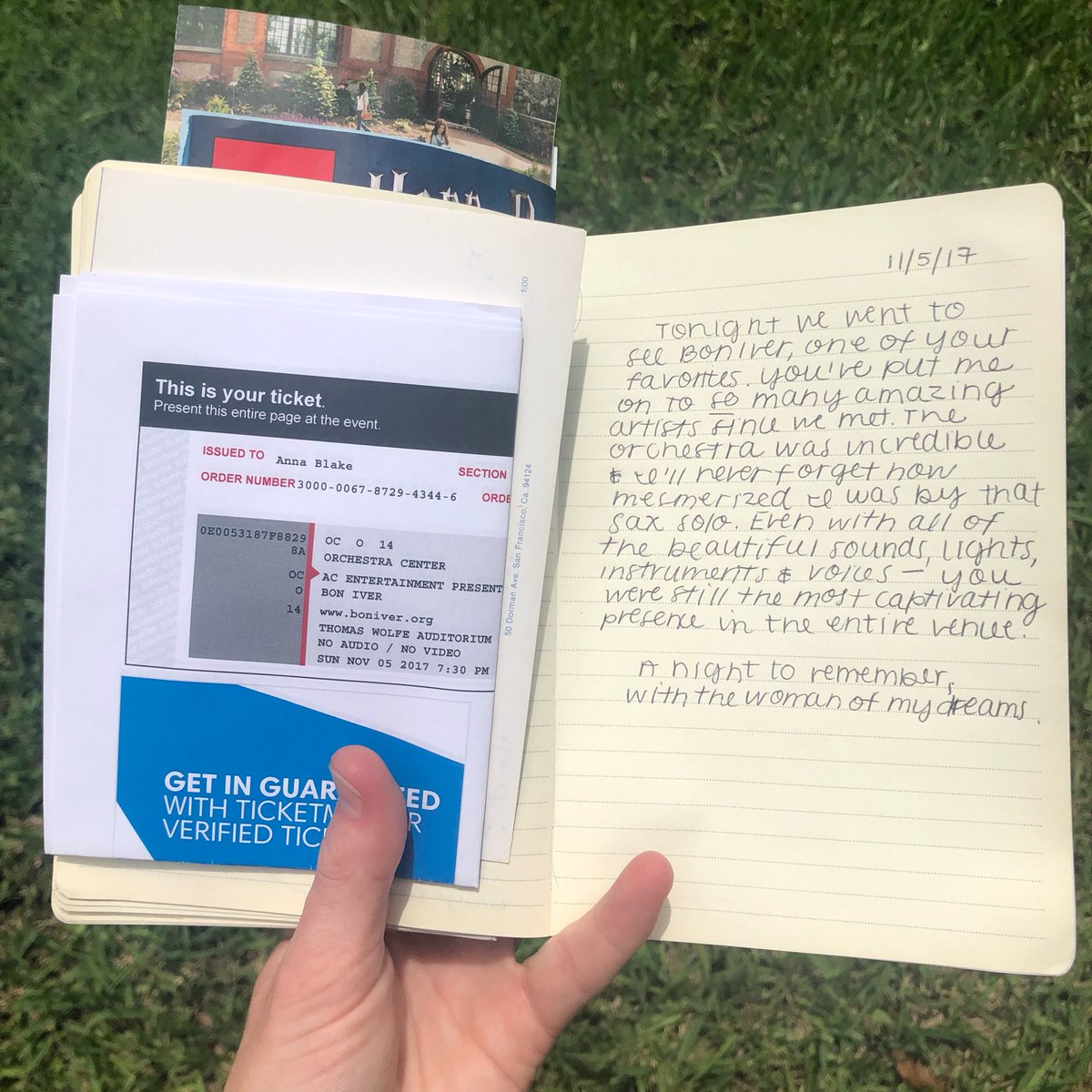 hiitaylorblake's tweet photo. I used this journal to document every memory from the moment I met her, then I used it to ask her to be my girlfriend. For the past 3 years we’ve been filling it with memories &amp; mementos, today I realized that it’s almost full. On to the next journal of memories baby, forever🤟🏼 https://t.co/KB5uSDWRQJ