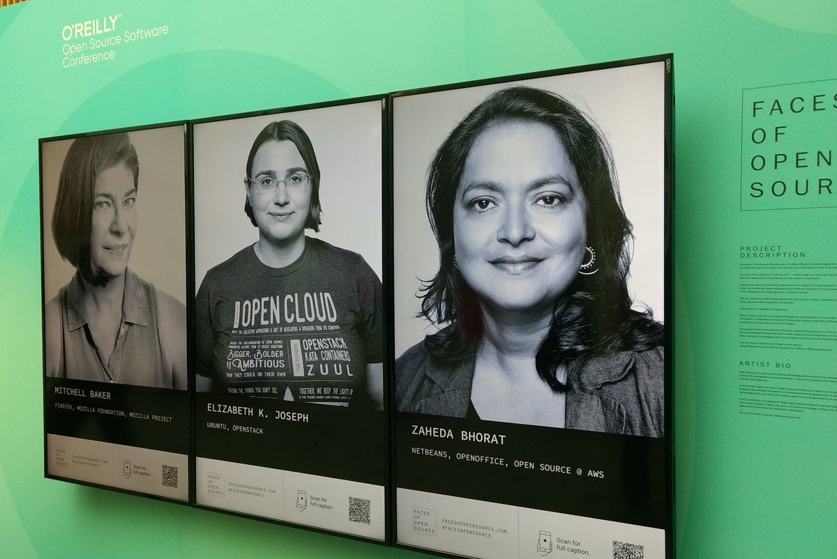 pleia2's tweet image. That&apos;s me on the @facesopensource screen! #oscon #openstack