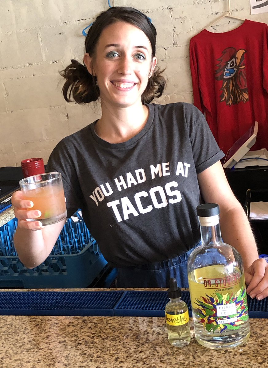Dr_Stoners's tweet photo. Sarah’s Sazerac cocktail at King Jefe in Florence SC! It’s incredible. She had me at, “TACOS” but this drink is tart, refreshing and flavorful. #KingJefe #TequilaHierbaLoca #FlorenceSC https://t.co/3fg0rwaMjV