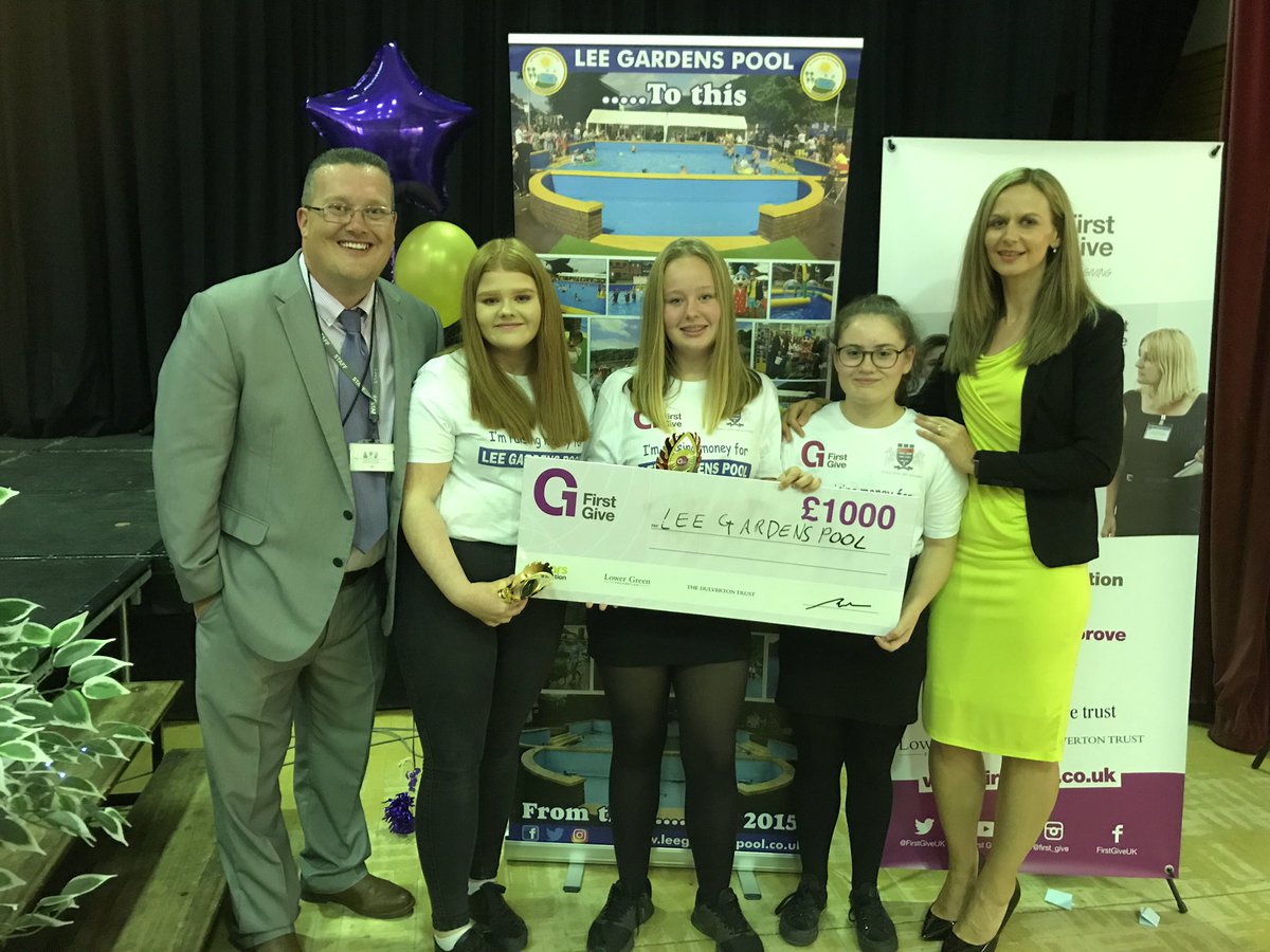 LEMackie86's tweet photo. It was an absolute privilege to be a judge in our @FirstGiveUK final tonight! Well done to all our pupils and a huge congratulations to the winning team who have raised so much money for the local charity @LeeGardensPool! Thank you @MACS_RS for all your hard work - you’re amazing https://t.co/eT1PkeuGzz