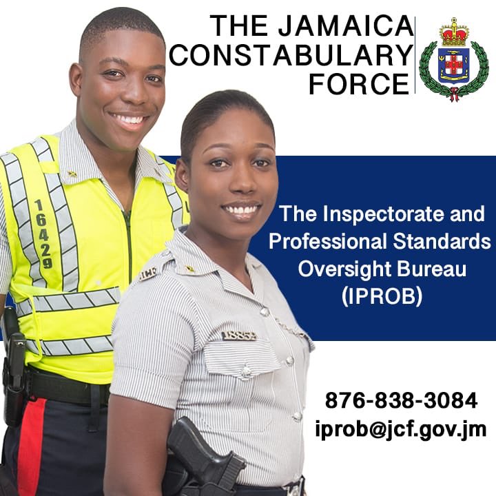 JamaicaConstab's tweet image. The Inspectorate and Professional Standards Oversight Bureau (IPROB), formerly the Inspectorate of Constabulary, has established a 24hr tipline where members of public can register complaints or submit info on Police officers. WhatsApp messages also be shared with that number.