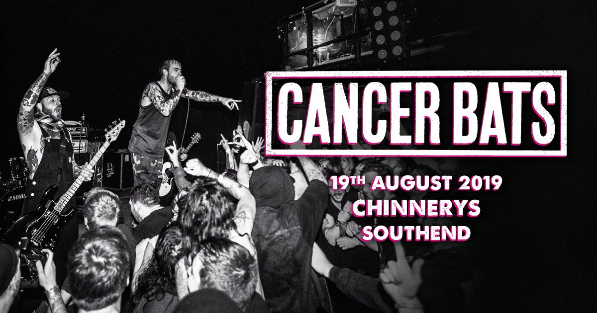 TICKETS SELLING FAST! 👀
@CancerBats <a href="/Chinnerys/">Chinnerys</a> 
#Southend | 19th August 2019 
Tickets on sale now <a href="/seetickets/">See Tickets</a> 
seetickets.com/event/cancer-b…
