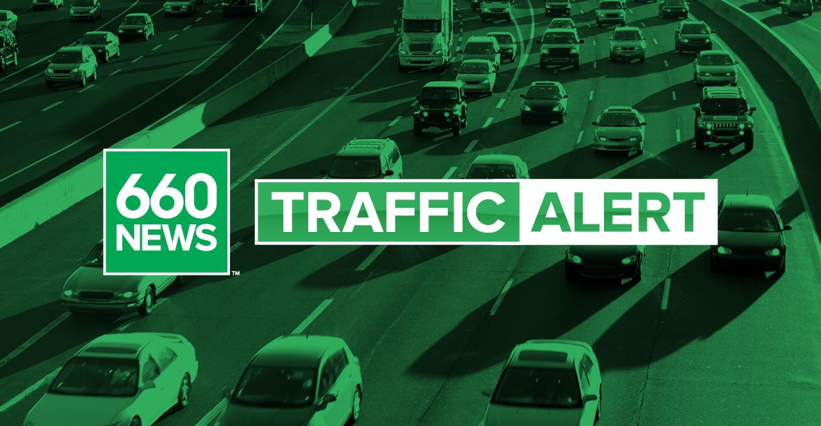 NewsRadioCGY's tweet photo. #yyctraffic Crash on flyover from SB Crowchild Trail onto Glenmore Trail. Blocks LHL mid-span & ride is #PackingAndStacking from close to 33rd. https://t.co/zKbyZZvT74