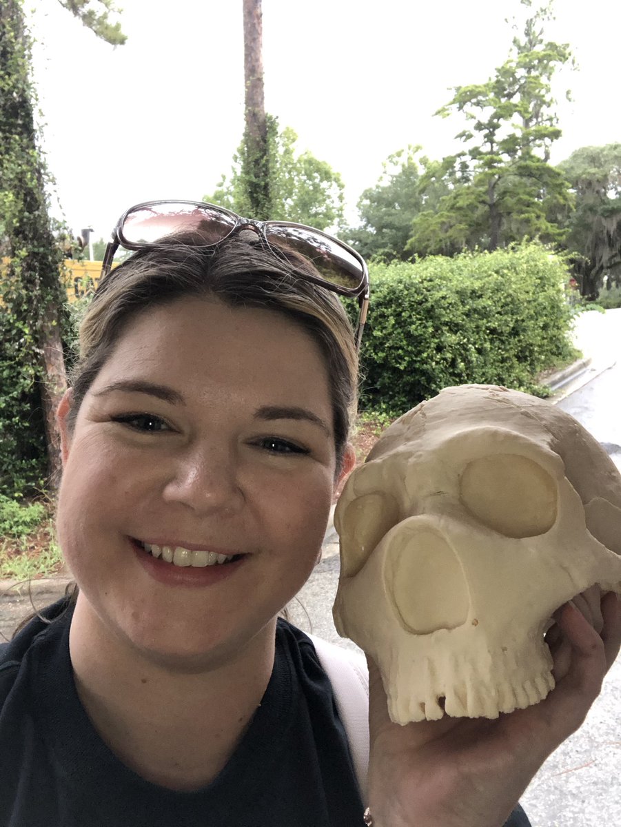Pakicetus's tweet photo. Got my “skullfie” with H. neanderthalensis! #HESTW https://t.co/q5AdHHCl0d