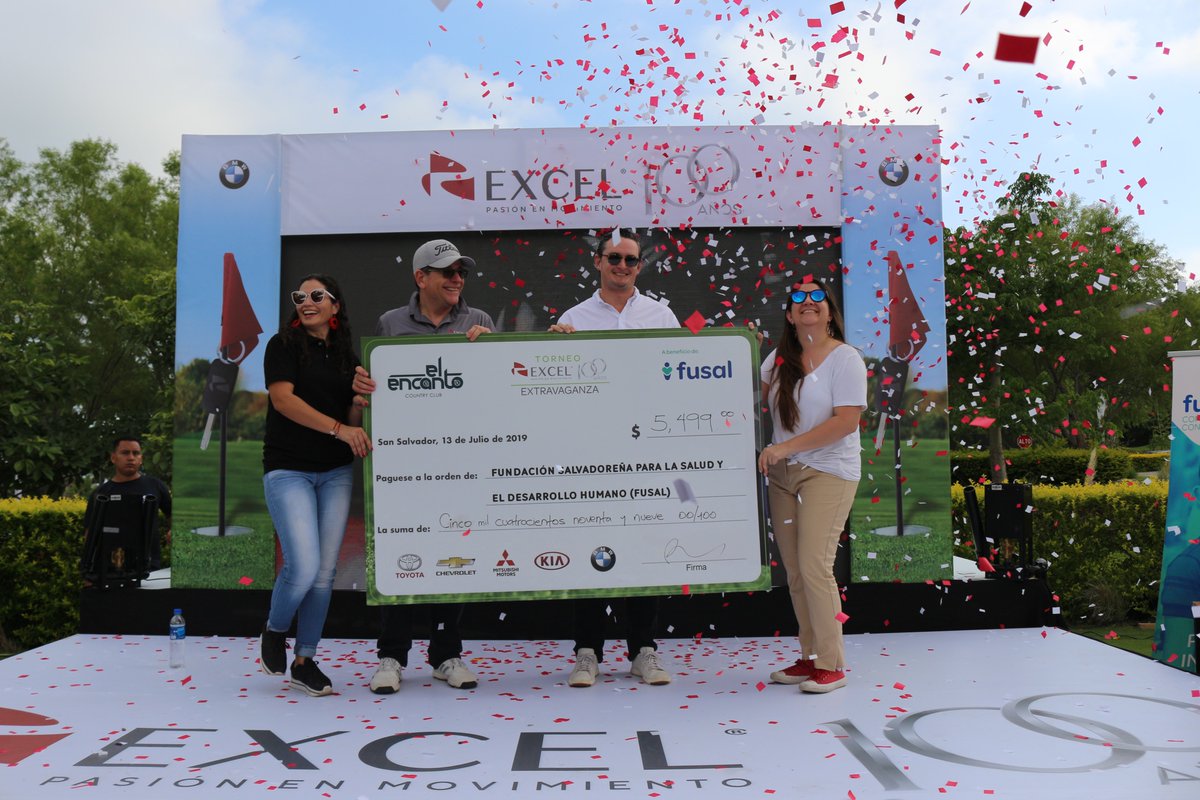 FUSALorg's tweet image. Excel Automotriz celebró el “Torneo Excel 100 Años Extravaganza” en El Encanto junto junto a sus marcas Toyota, Chevrolet, Mitsubishi, KIA y BWM. 

El torneo se realizó a beneficio de FUSAL y recibimos un donativo de $5,499 para contribuir a nuestros programas sociales🤗