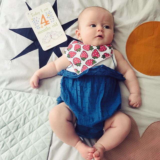 4 months... ok you were all right, this is going WAY too quickly! ♥️♥️♥️ #4monthsold #stillverybehindoneverythingelse ift.tt/2xTugE4