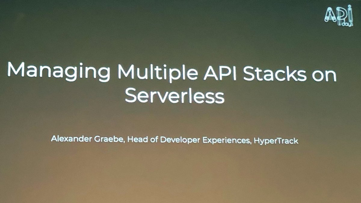 sarbjeetjohal's tweet image. Managing Multiple #API stacks on #Serverless, an interesting &amp;amp; futuristic topic! 

A @hypertrack session @by @agraebe at #APIdaysSF. 

#APIdays @dhinchcliffe @digitalcloudgal @rwang0 @dvellante @furrier @zehicle @tcrawford @BigDataCXO @ycombinator @500Startups @avrohomg @stu