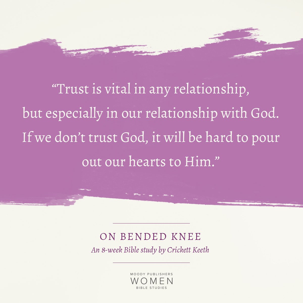 Has your prayer life become more like a ritual than relationship? Bible study teacher and writer <a href="/CrickettKeeth/">Crickett Keeth</a> walks us through her own journey in prayer and her new study, "On Bended Knee."

Listen to the <a href="/MoodyRadio/">Moody Radio</a> interview here: bit.ly/2Y2DP2l