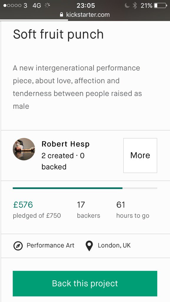 rob_hesp's tweet photo. #61hourstogo to donate to 'Soft fruit punch'. We're so almost at the target, with just £174 to go. Can you help? https://t.co/fSdnqrxbGO