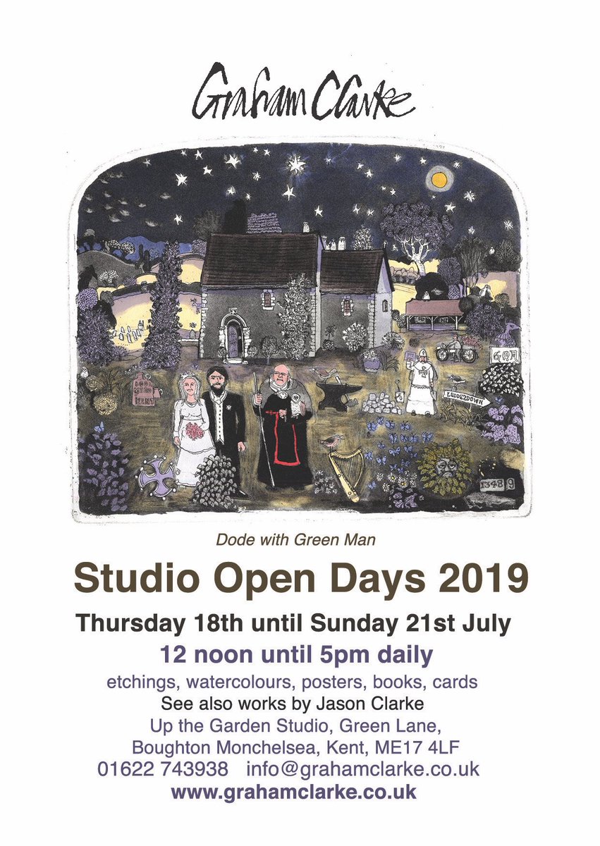 My studio in #kent is open this Thursday 18th to Sunday 21st July. All welcome. GC grahamclarke.co.uk #Maidstone #printmaking #etching #artiststudio