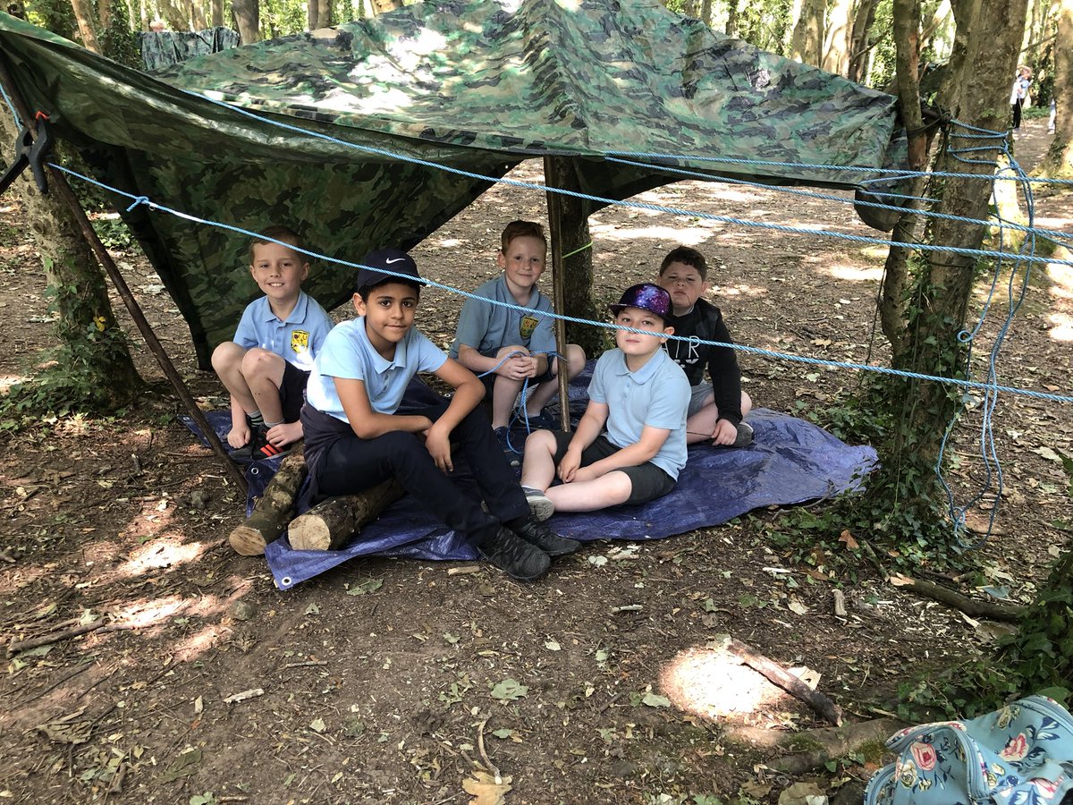 The children made some fantastic dens at Cosmeston on Tuesday