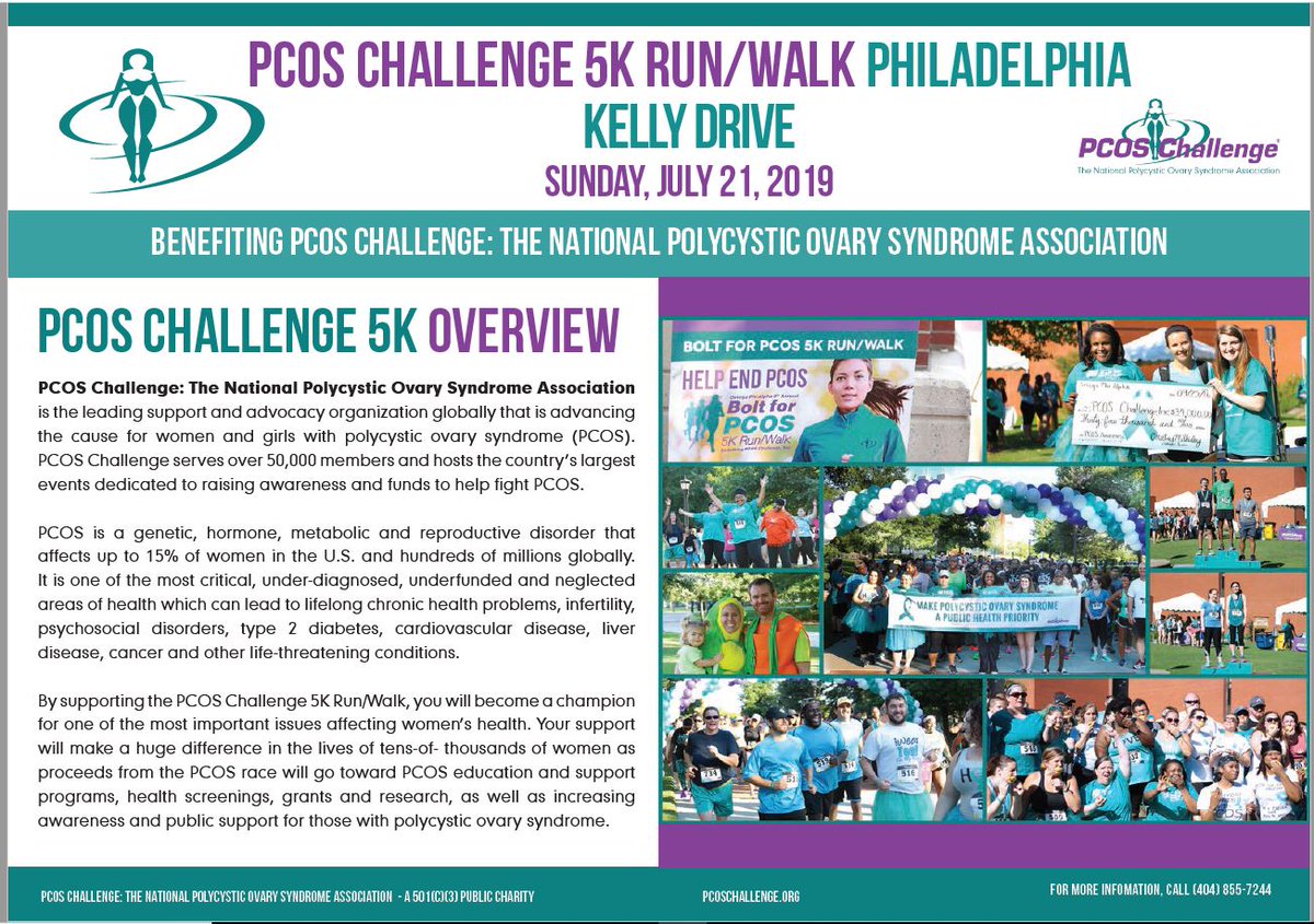 AnujaDokras's tweet photo. Penn PCOS center is proud to be a sponsor of the @pcoschallenge 5K run/walk in Philadelphia this weekend. Come join us to support PCOS!! https://t.co/OQO0GGBdrU