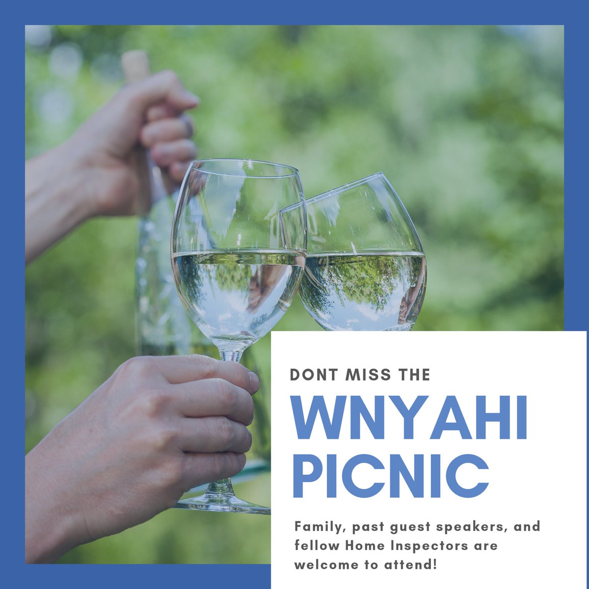 Don’t miss our WNYAHI Picnic on August 11th at Ellicott Creek Park at 1:00pm at Shelter 13! Family, past guest speakers and fellow home inspectors are invited! Please respond to Steve Krahel with your head count before August 7th! 

#WNYAHI #picnic #westernnewyork #homeinspectors