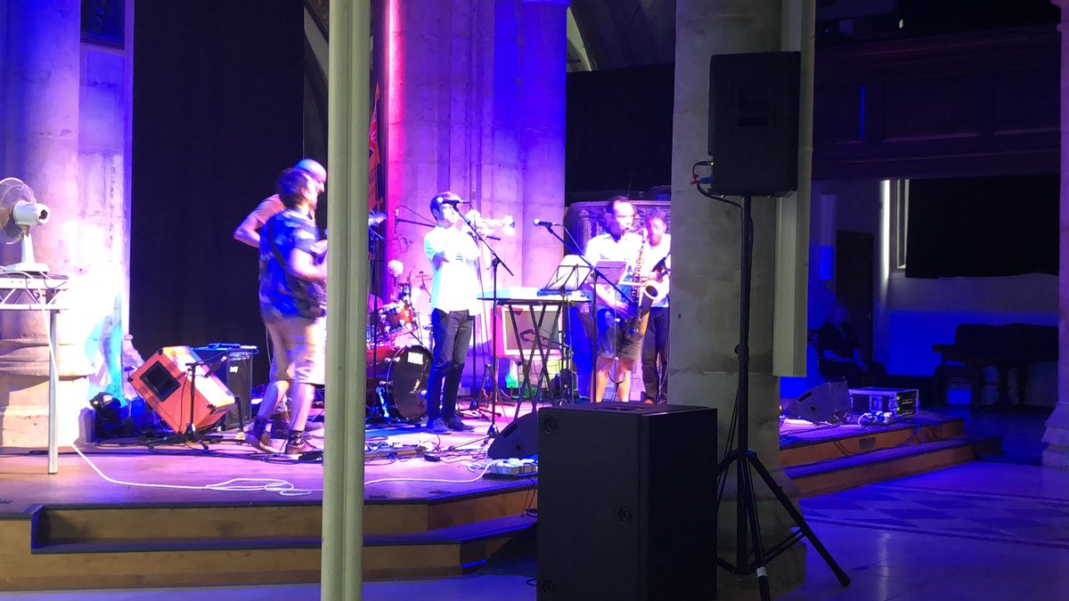 Tamazi19's tweet photo. We had an absolutely bangin’ evening at church - thank you so much for the Disco vibes in #Ashford @ashfordcreate @RevelationAsh @OfficialHuey #create #createfestival #createashford with Huey @BBC6Music https://t.co/roJZVSqeMf