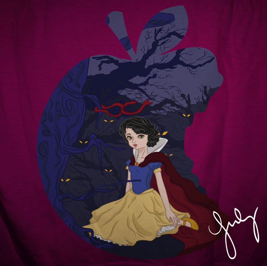 YulyDesigns's tweet image. “#SnowWhite” T-Shirt 🍎
.
. 
Links in bio ⬆️  
. 
#DigitalArt #Tshirts #Disney #Punkstyle #TattooDesign