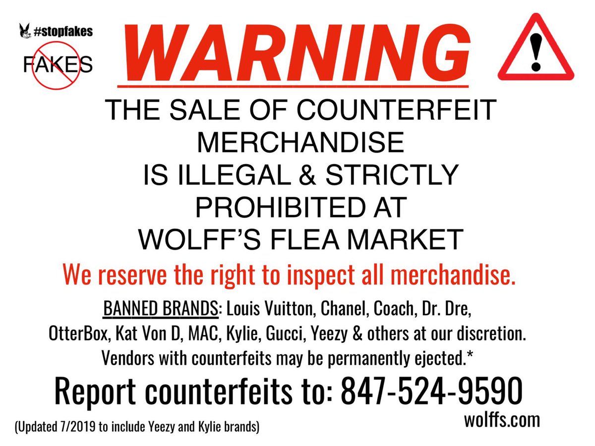 wolffsflea's tweet photo. FYI - here are our most current announcements. #stopfakes #nocounterfeits #fleamarket #wolffsfleamarket https://t.co/SfRdNXTXnX