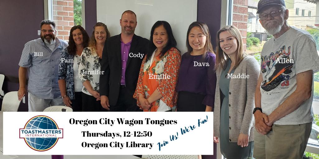 I'm so proud of my Toastmasters Club, Wagon Tongues of Oregon City. We're growing! We're growing as a club and as individuals. Thank you for having me. Brandy Henry, VPPR