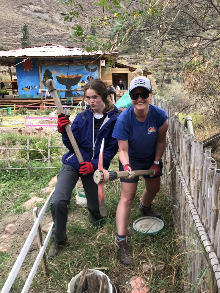 SHSExpeditions's tweet photo. First day working on their volunteering project, the girls have been roofing, digging, making kitchen cabinets and much more! @SurbitonHigh @AdvLifesigns https://t.co/0PVxxx0rWb