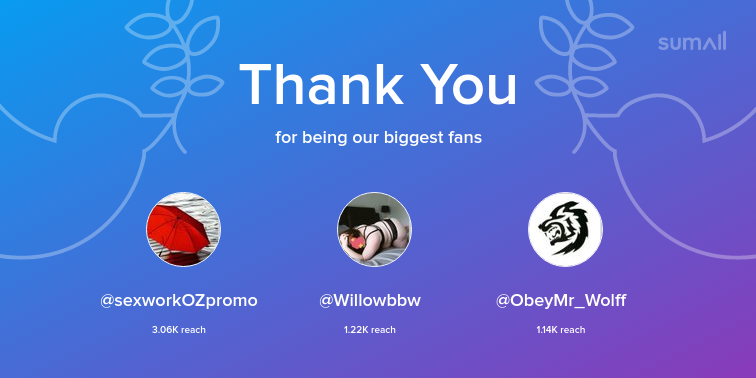 Mistress__Jinx's tweet photo. Our biggest fans this week: sexworkOZpromo, Willowbbw, ObeyMr_Wolff. Thank you! via https://t.co/oh2FJ7insV https://t.co/EDn1w68xS4