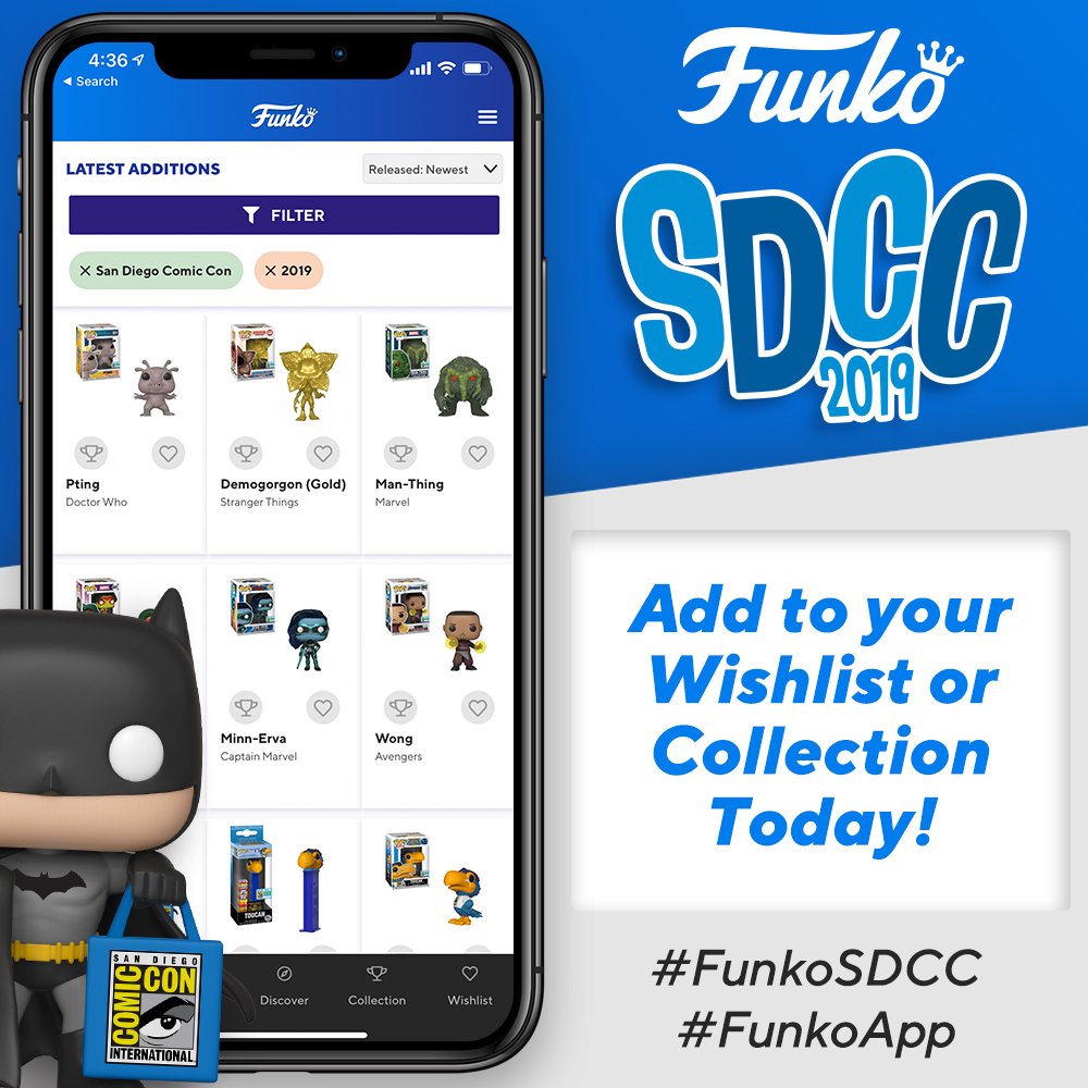 Funko on Twitter: "#SDCC exclusives have been added to Funko App! What's on your Wish List? screenshot with #FunkoApp! https://t.co/e8Syg83EWE #FunkoSDCC / Twitter