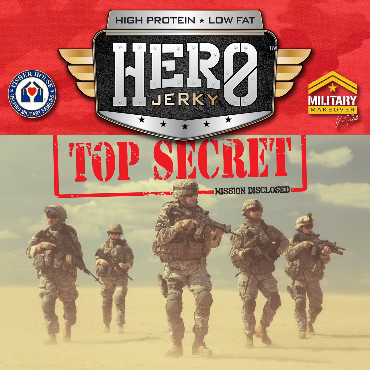 HeroJerky's tweet photo. HERO JERKY WILL NOW BE ON NATIONAL TV
@goldenvalleynatural and @herojerky are pleased to announce our #partnership with Military makeover starring #MontelWilliams in our commitment to help transform #homes and support the #families of our #US Armed Services personnel #Veterans🇺🇸 https://t.co/OMHYIpFug5